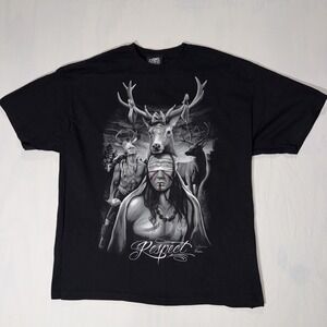 David Gonzales Art DGA Respect Native American Indian  Mens T Tee Shirt XXL